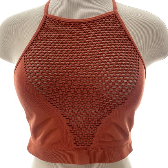 Victoria’s Secret Sport High Neck Seamless Unlined Mesh Bralette Size Large - Picture 1 of 7